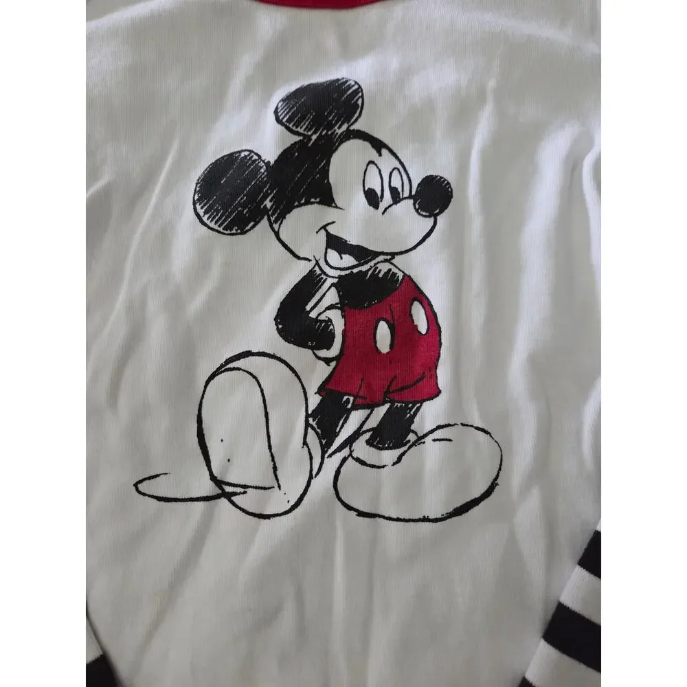 Hanna Andersson Disney Collection Mickey Mouse Stiped Snug fit 2 piece Pjs 12
